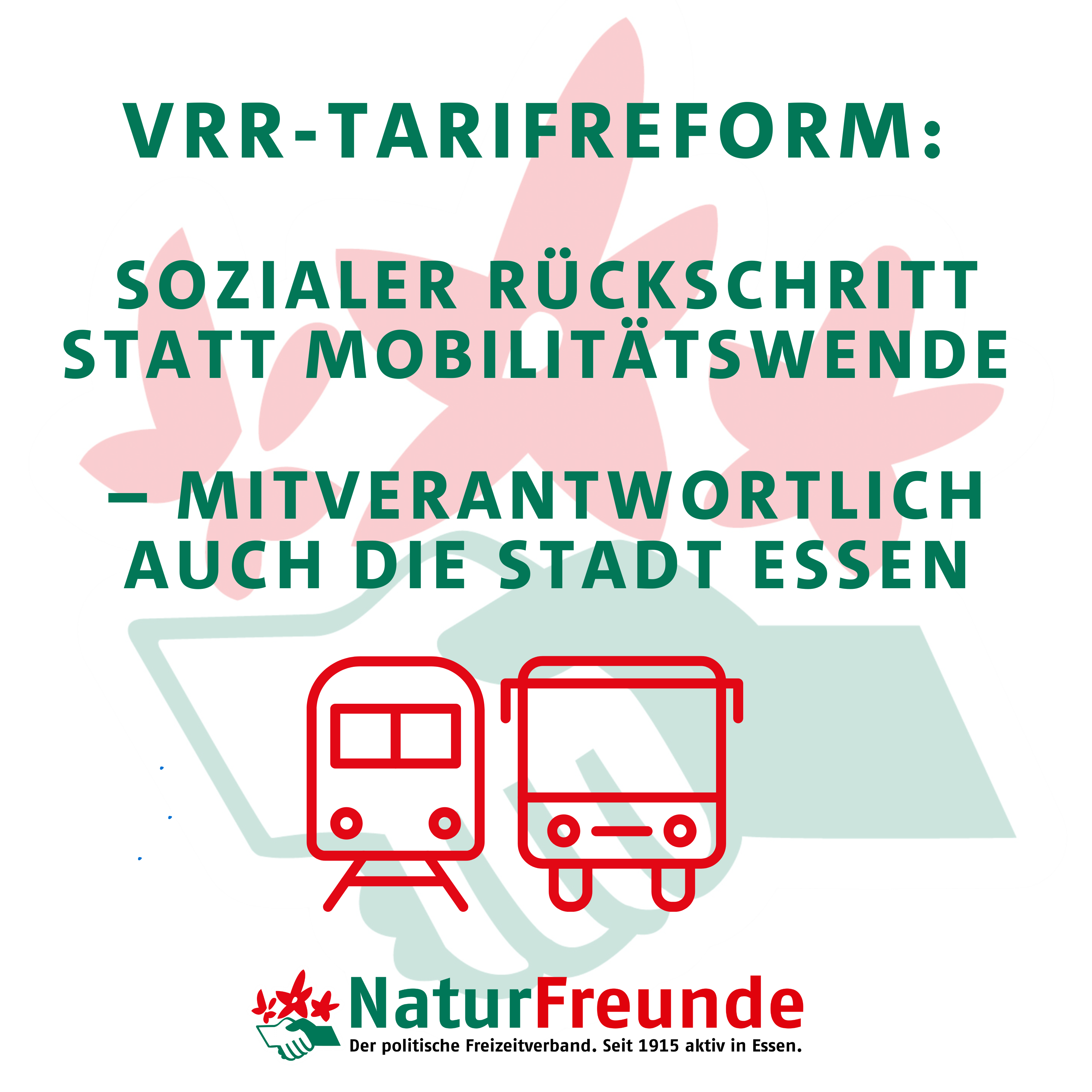 VRR-Tarifreform: Sozialer Rückschritt statt Mobilitätswende